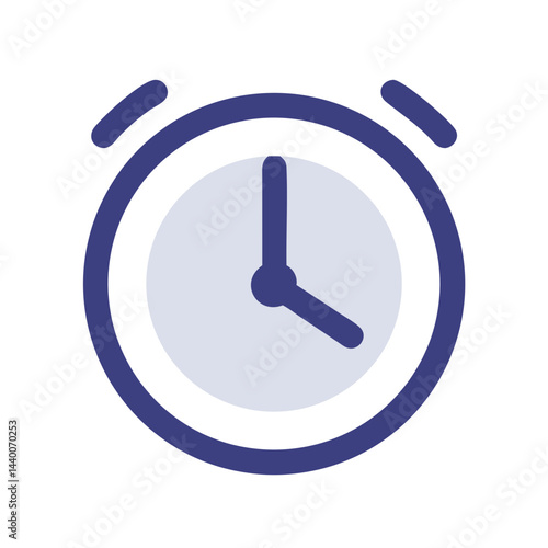 Retro Alarm Clock Vector Illustration on Black Background, Time Management Concept
