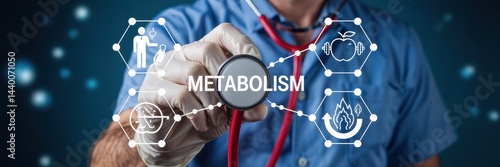 Wallpaper Mural Medical professional examining human metabolism. Torontodigital.ca