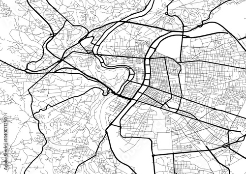 Plan ville Lyon routes axes principaux