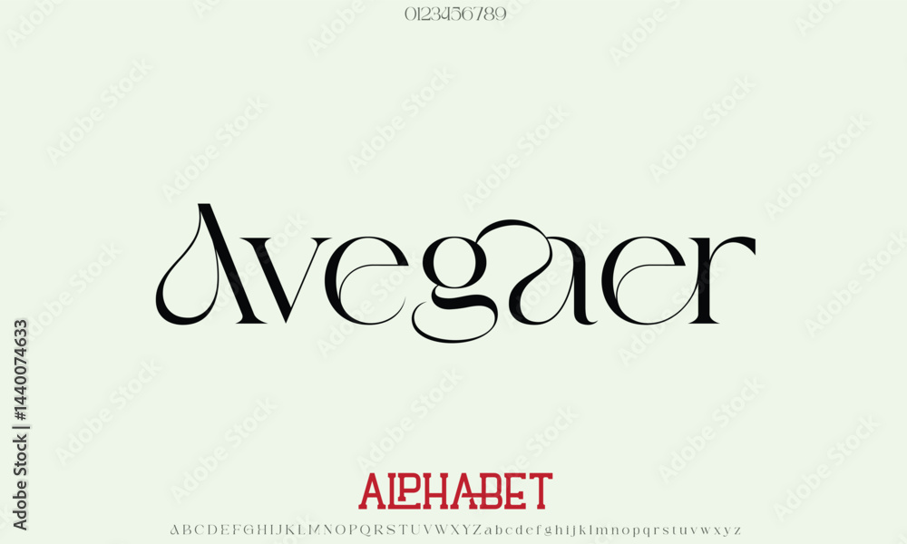 Luxury Avegaer alphabet letters font for logo Luxury Avegaer alphabet letters font for logo