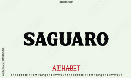 Luxury Horse Saguaro alphabet letters font for logo