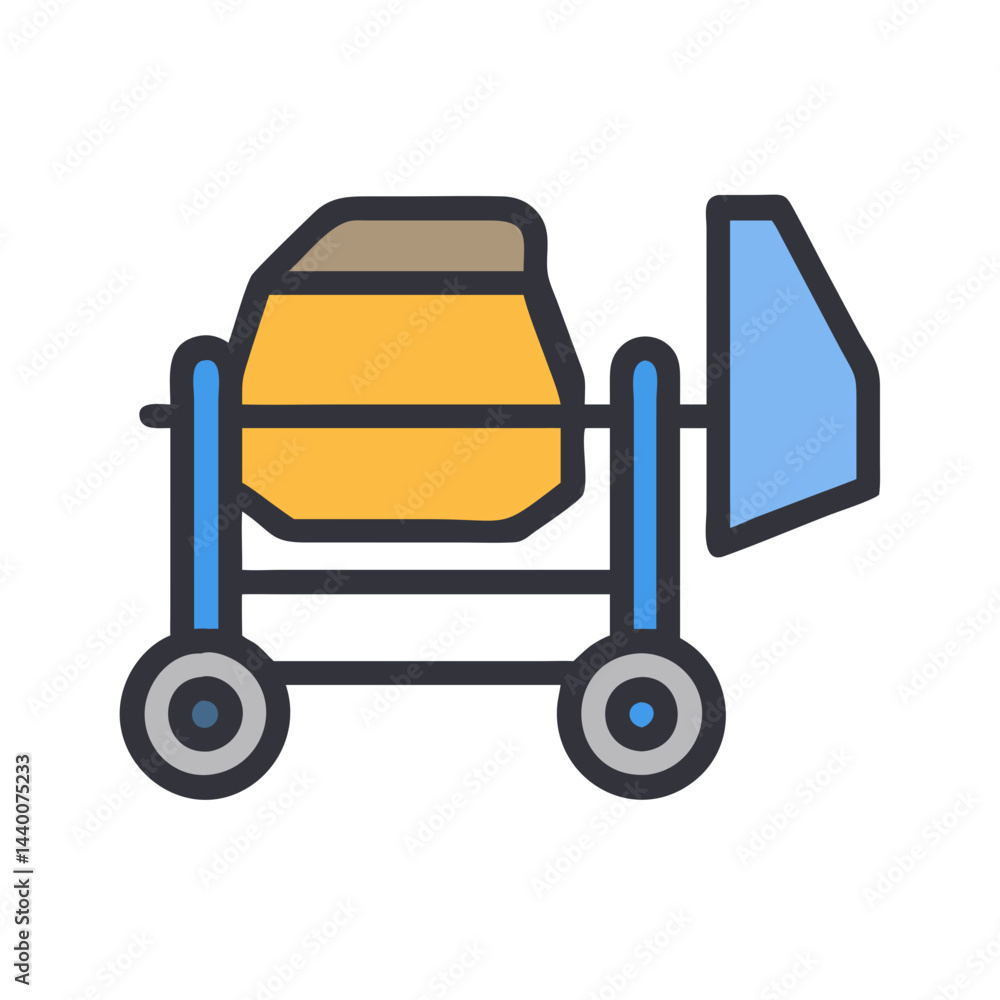 Creative Mixer Icon for Concrete Creative Mixer Icon for Concrete