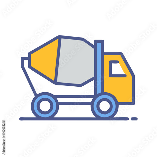  Modern Concrete Mixer Illustration