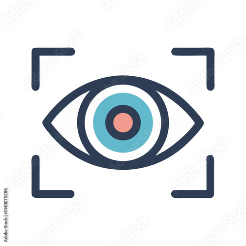 Eye Scan Icon: Biometric Identification, Security, Technology, and Verification
