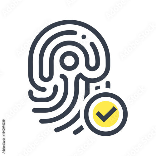 Verified Fingerprint Scan: Secure Authentication and Biometric Verification Illustration