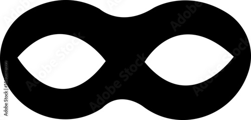 
Mask superhero carnival villain or burger vector icon set. Black masquerade costume eye mask silhouette hidden person face. Simple design incognito party masque shape template illustration. isolated 