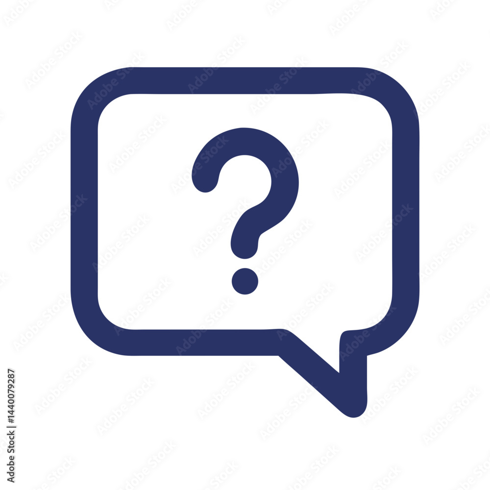 Question Mark Speech Bubble Icon for FAQ, Help, and Support Question Mark Speech Bubble Icon for FAQ, Help, and Support
