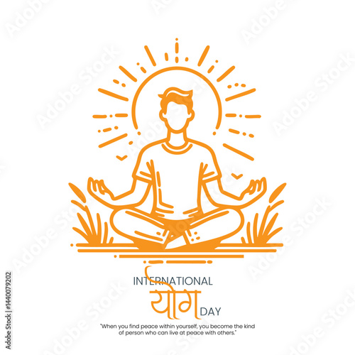 International yoga day social media template