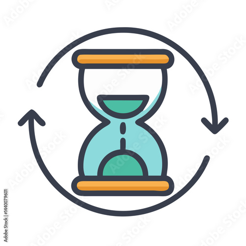 Hourglass Loop: Icon of Time, Progress, and Continuous Processes