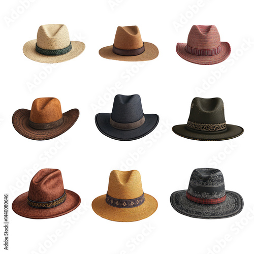 Wallpaper Mural Variety of stylish hats in different colors and patterns (3) Torontodigital.ca