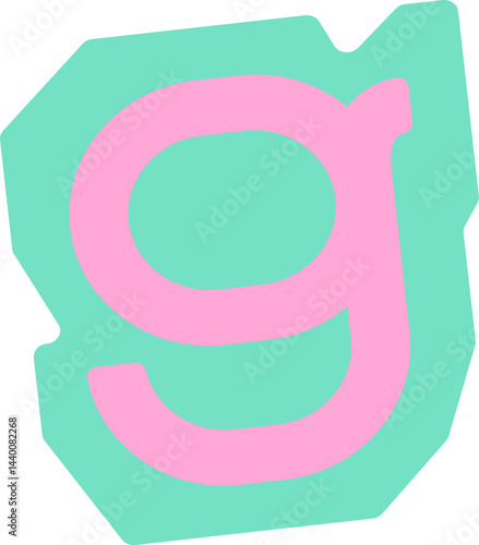 Ransom Letter G Collage Handdrawn Alphabet