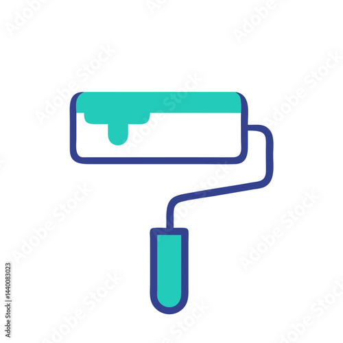  Modern Paint Roller Tool Icon