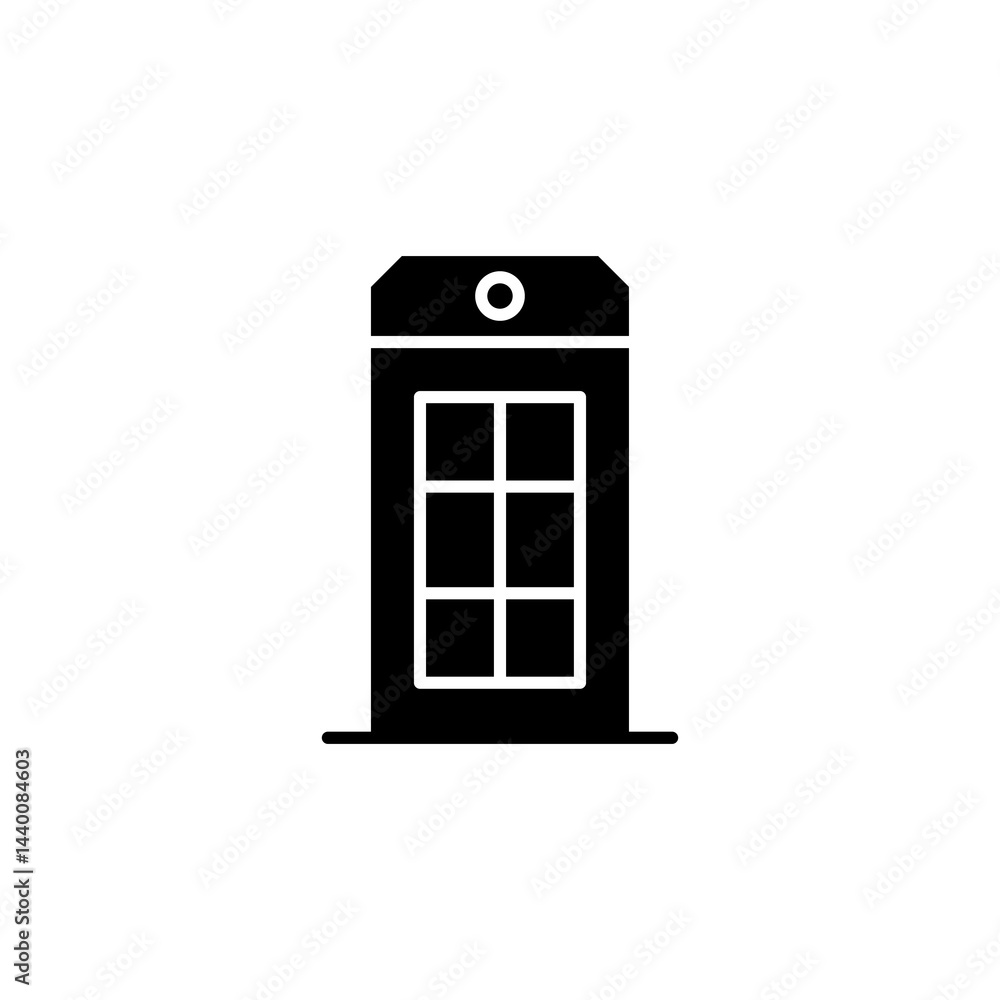 Obraz premium Phone booth, telephone icon sign