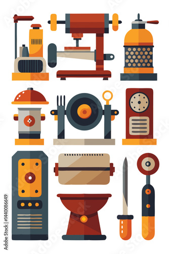  Dynamic Sharpening Machines Icon Set