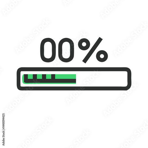 Zero Percent Loading: Initial State of Data Download or Upload Process