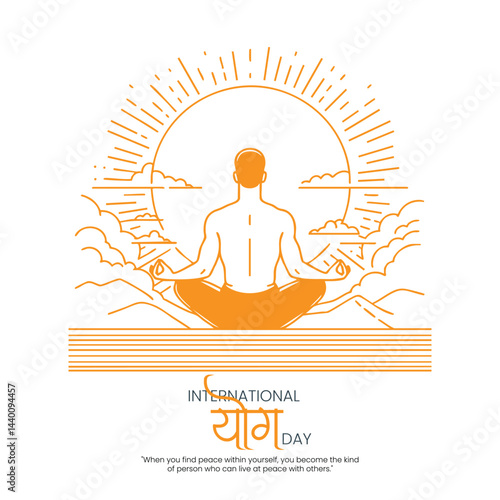 International yoga day social media template