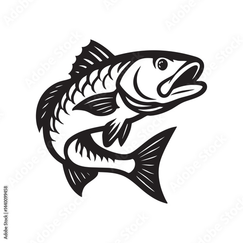 redfish mascot logo vector 