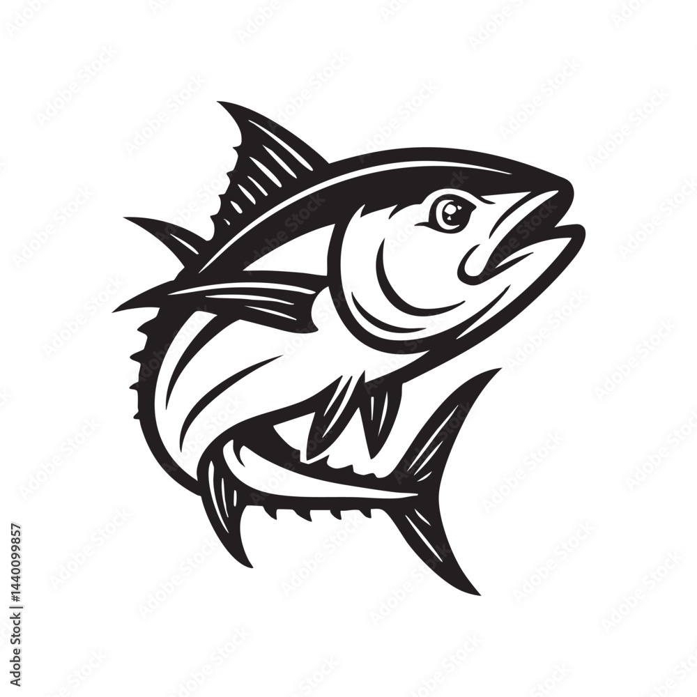 Obraz premium tuna mascot logo vector