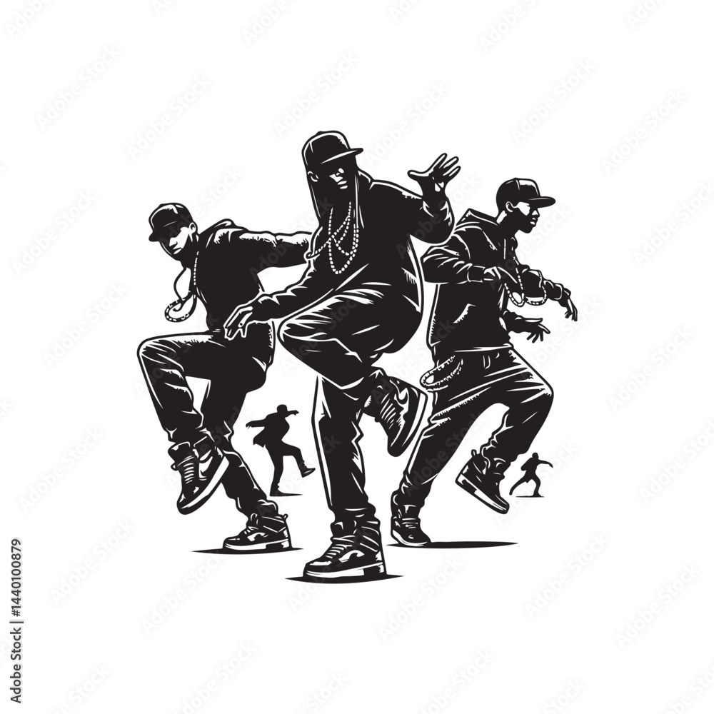 Hip Hop Dancers Vector (2).eps Hip Hop Dancers Vector (2).eps