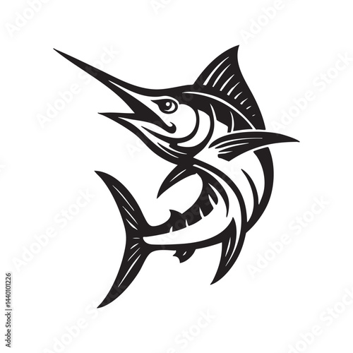 Marlin mascot logo vector 