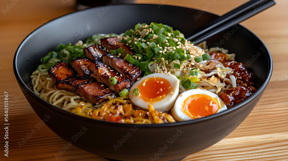 ramen with egg and meat ramen with egg and meat