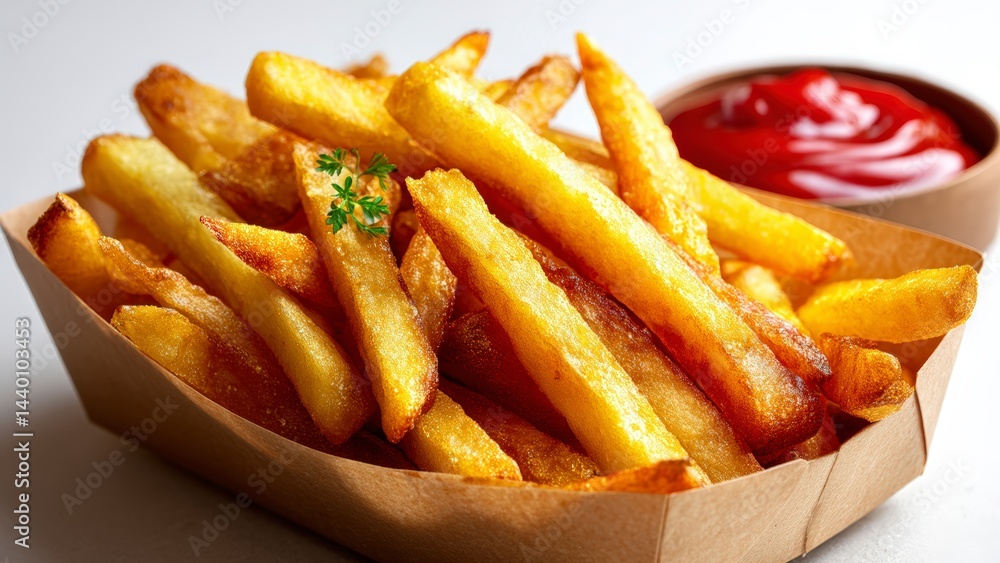 Crispy French Fries Serving Crispy French Fries Serving