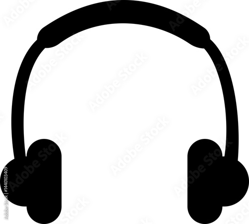 Headphone Icons Vector, Diverse headphone Styles, Audio, Music Listening. Perfect for Web Design, Apps, Software Interface. Modern simple black design. Customer service icon. transparent background