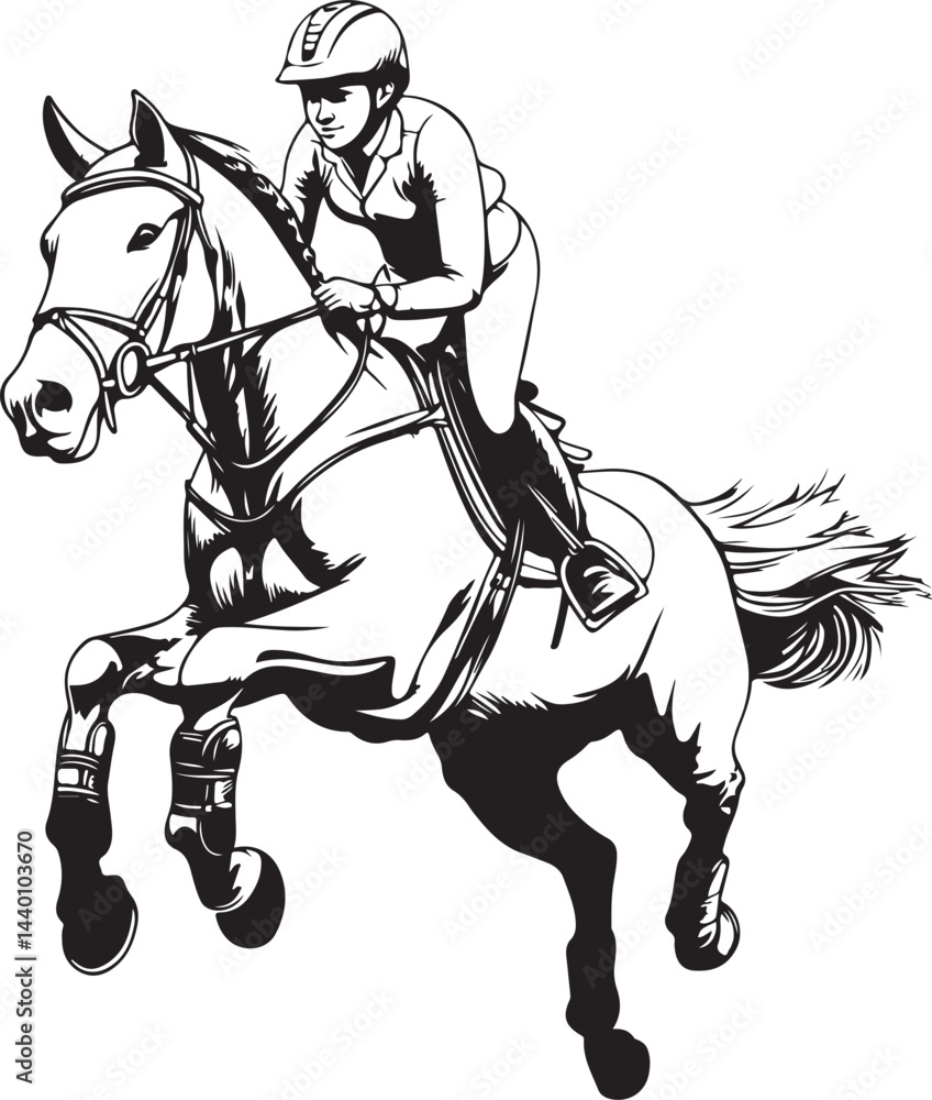 Fototapeta premium horse and rider