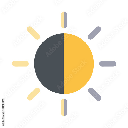 Brightness Icon for Display Settings: Light and Dark Mode Toggle
