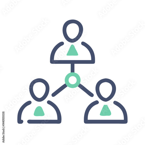 Organization Chart Icon Illustrating Leadership, Team Structure, and Business Hierarchy