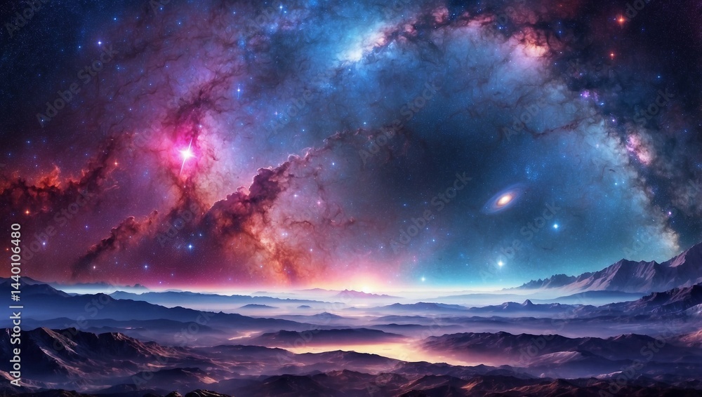 Vibrant Galaxy Background Captures Space Wonder Vibrant Galaxy Background Captures Space Wonder