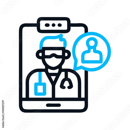Online Doctor Consultation via Smartphone: Telemedicine and Virtual Healthcare Concept