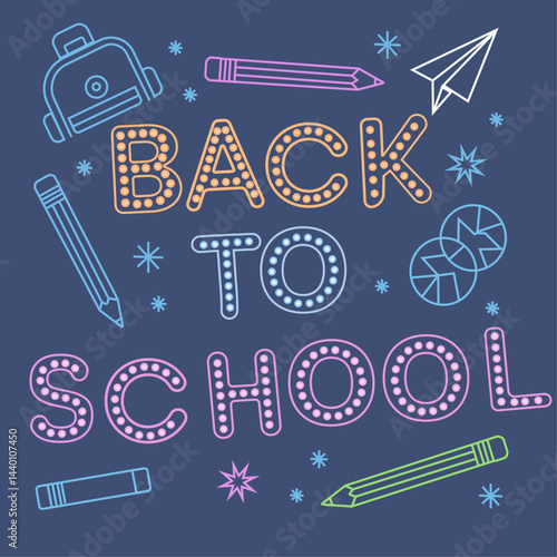 Colorful Doodle Style Back to School Poster