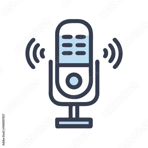 Microphone Icon for Podcast, Recording, Voice, and Studio Projects