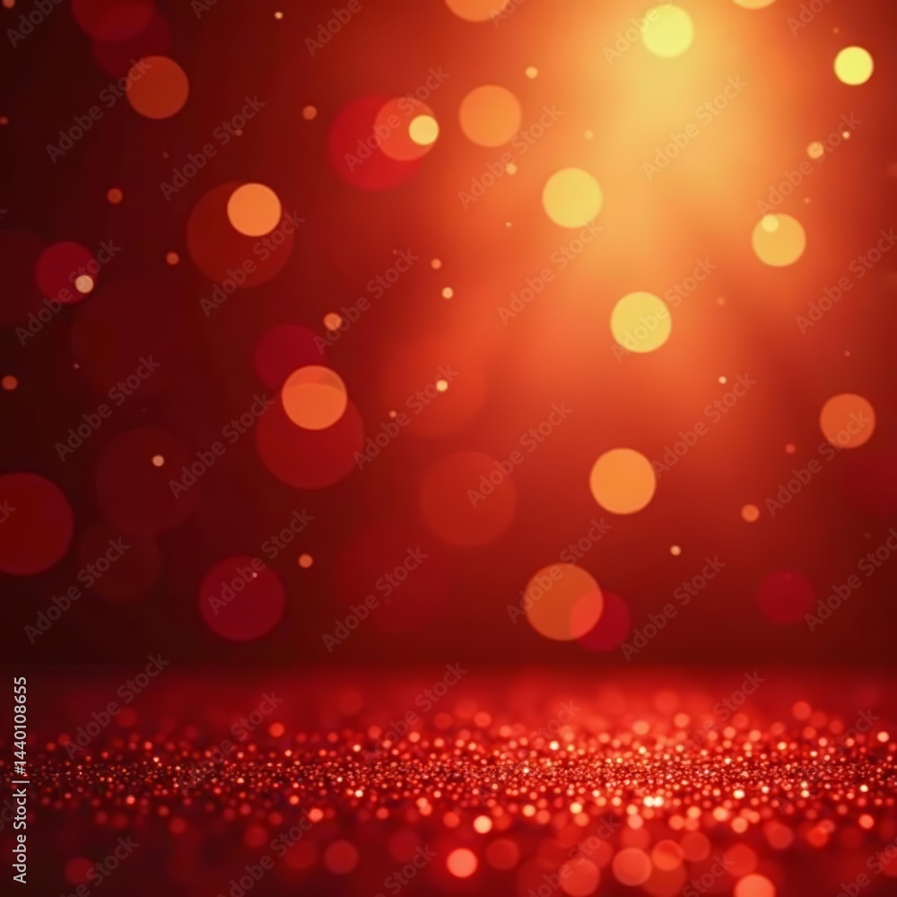 Elegant red and gold glittering lights backdrop with soft focus effect, blurred, Christmas, decoration Elegant red and gold glittering lights backdrop with soft focus effect, blurred, Christmas, decoration