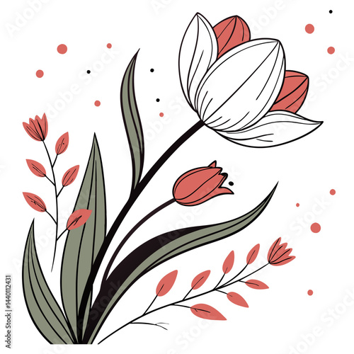 Tulip Flower Vector Image