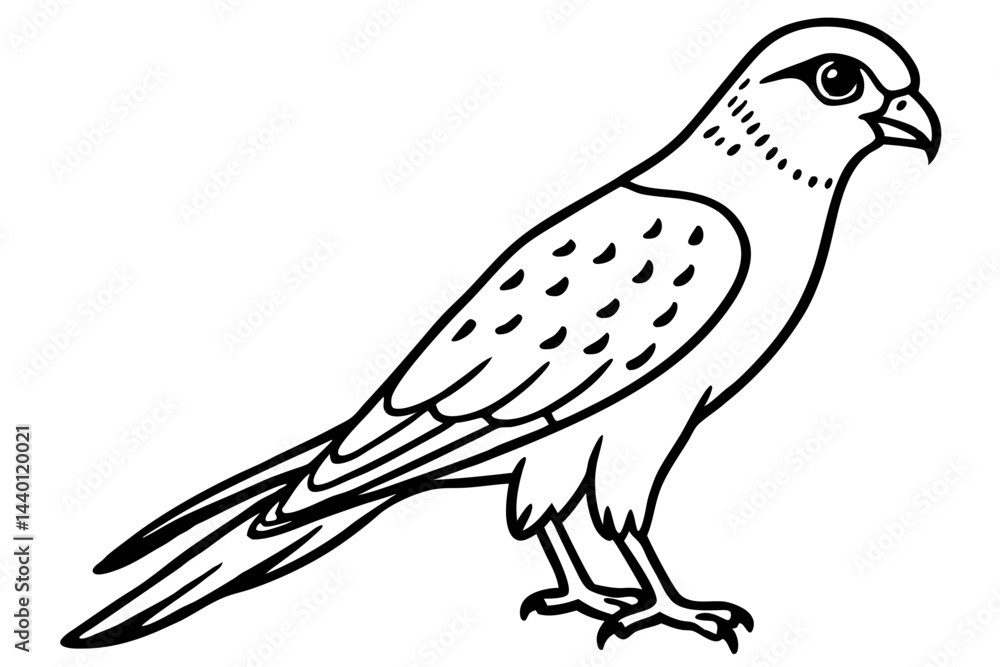 Obraz premium Flying Kestrel Vector