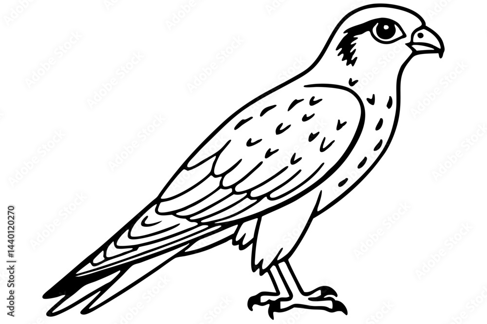 Fototapeta premium Flying Kestrel Vector