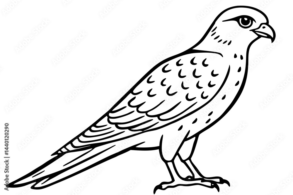 Fototapeta premium Flying Kestrel Vector