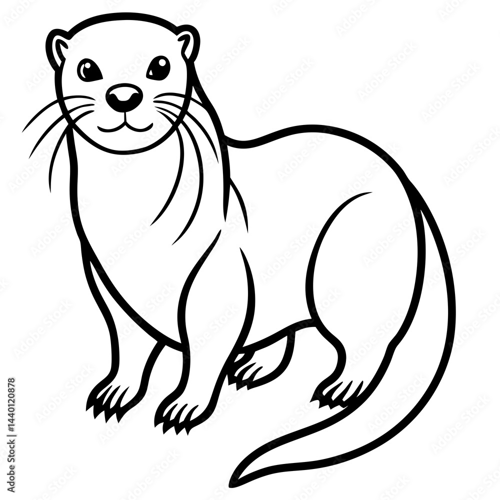 Raccoon Outline Digital Sketch Raccoon Outline Digital Sketch