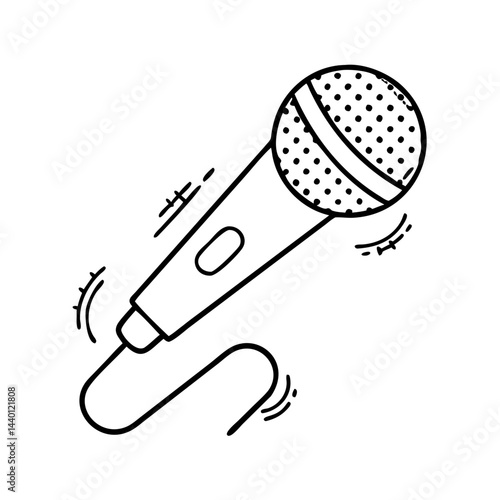 microphone for spoken word icon, microphone for spoken word line art - simple line art of microphone for spoken word, perfect for microphone for spoken word logos and icons