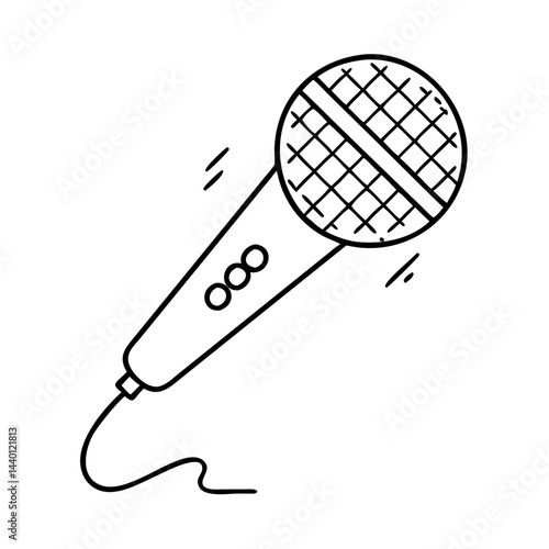 microphone for spoken word icon, microphone for spoken word line art - simple line art of microphone for spoken word, perfect for microphone for spoken word logos and icons