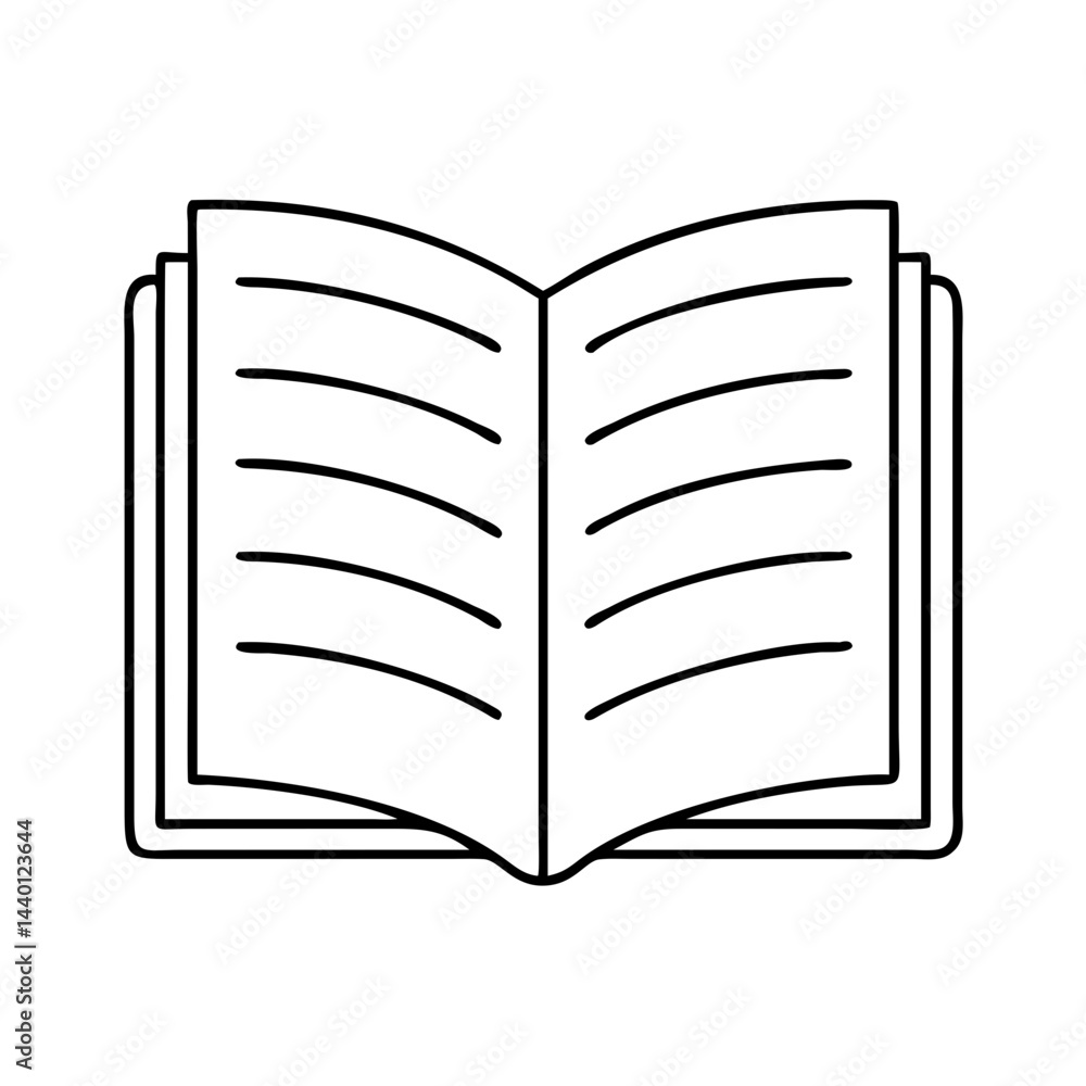 open book icon, open book line art - simple line art of open book, perfect for open book logos and icons open book icon, open book line art - simple line art of open book, perfect for open book logos and icons