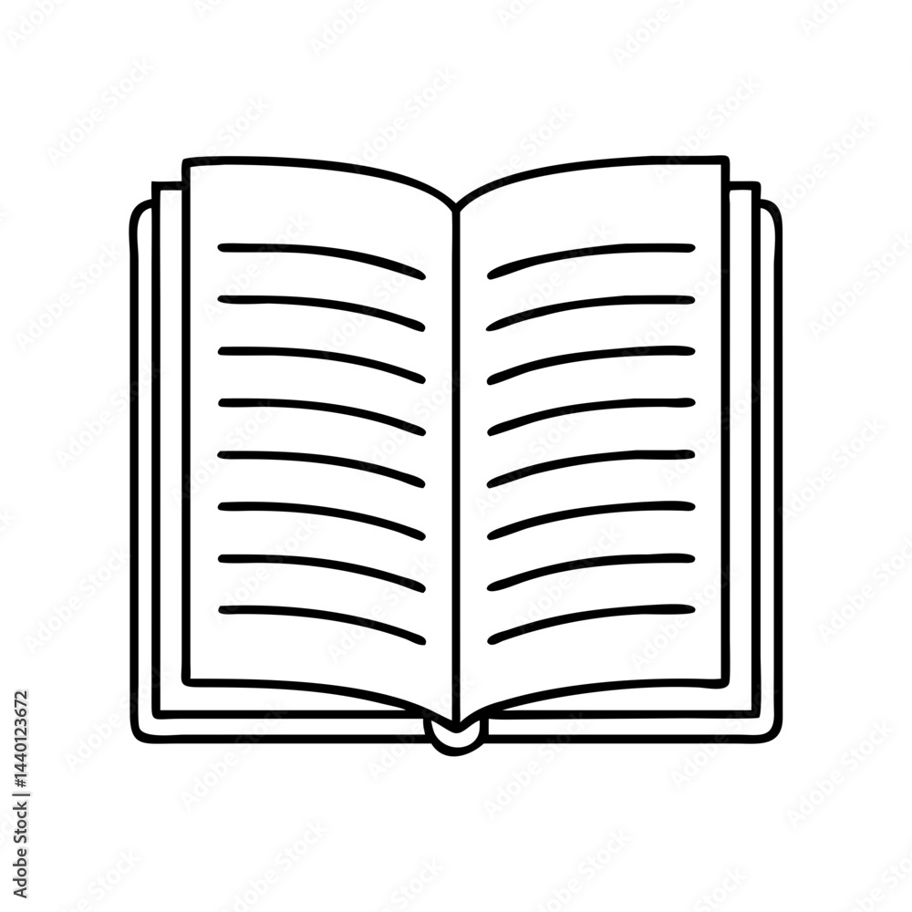open book icon, open book line art - simple line art of open book, perfect for open book logos and icons open book icon, open book line art - simple line art of open book, perfect for open book logos and icons