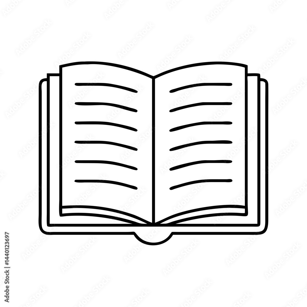 open book icon, open book line art - simple line art of open book, perfect for open book logos and icons open book icon, open book line art - simple line art of open book, perfect for open book logos and icons