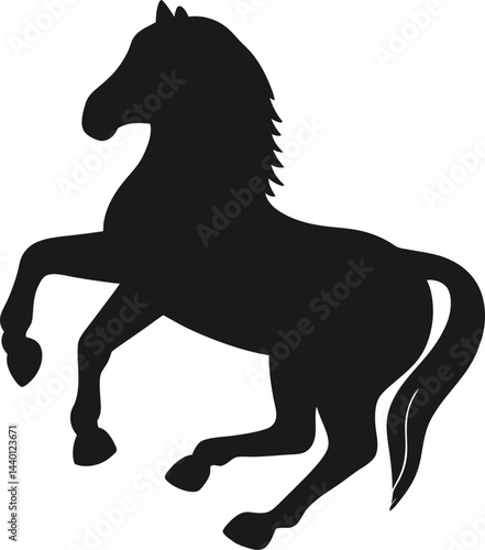 running horse silhouette vector illustrator