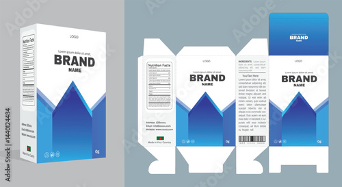 Photos Supplements and box design, Package design template, box outline, Box Packaging design, Label design, healthcare label, packaging vector