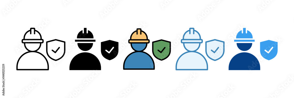 Worker Icon Set Multiple Style Collection Worker Icon Set Multiple Style Collection