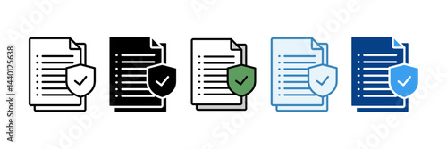 List  Icon Set Multiple Style Collection