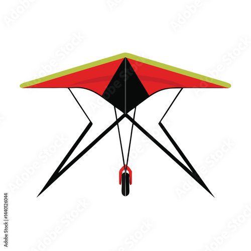 Hang glider set icon isolated on white background